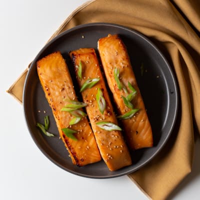 Miso-Glazed Steam-Roasted Salmon