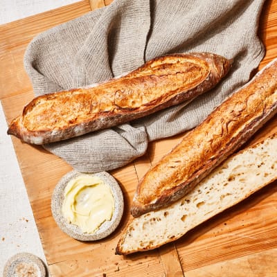 Steam-Baked Demi-Baguettes