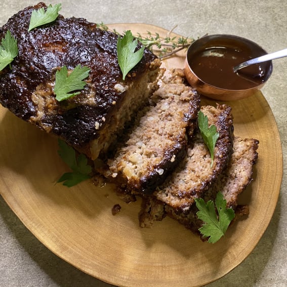 Steam-Baked Meatloaf with Root Beer Glaze