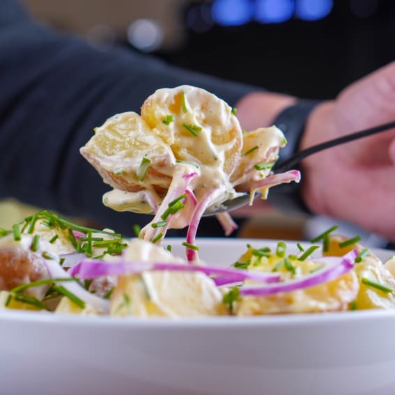 Potato Salad with Chive and Red Onion