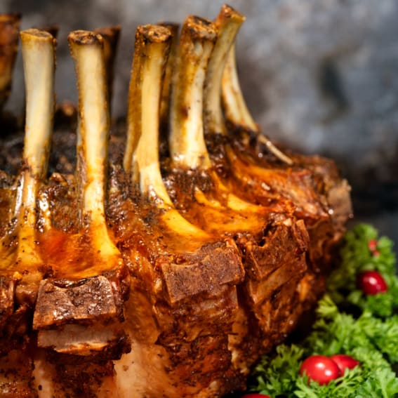 Apricot-Glazed Crown Roast of Pork