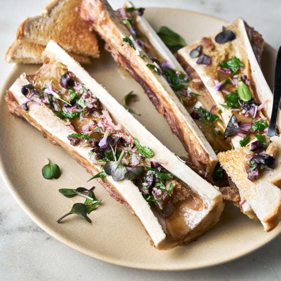 Slow-Cooked Bone Marrow with Gremolata