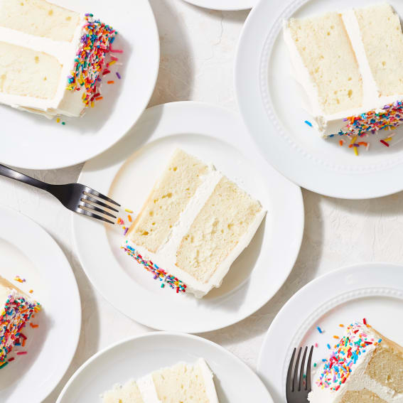 Indulgent vanilla layer cake with white chocolate ganache | The Neff Kitchen