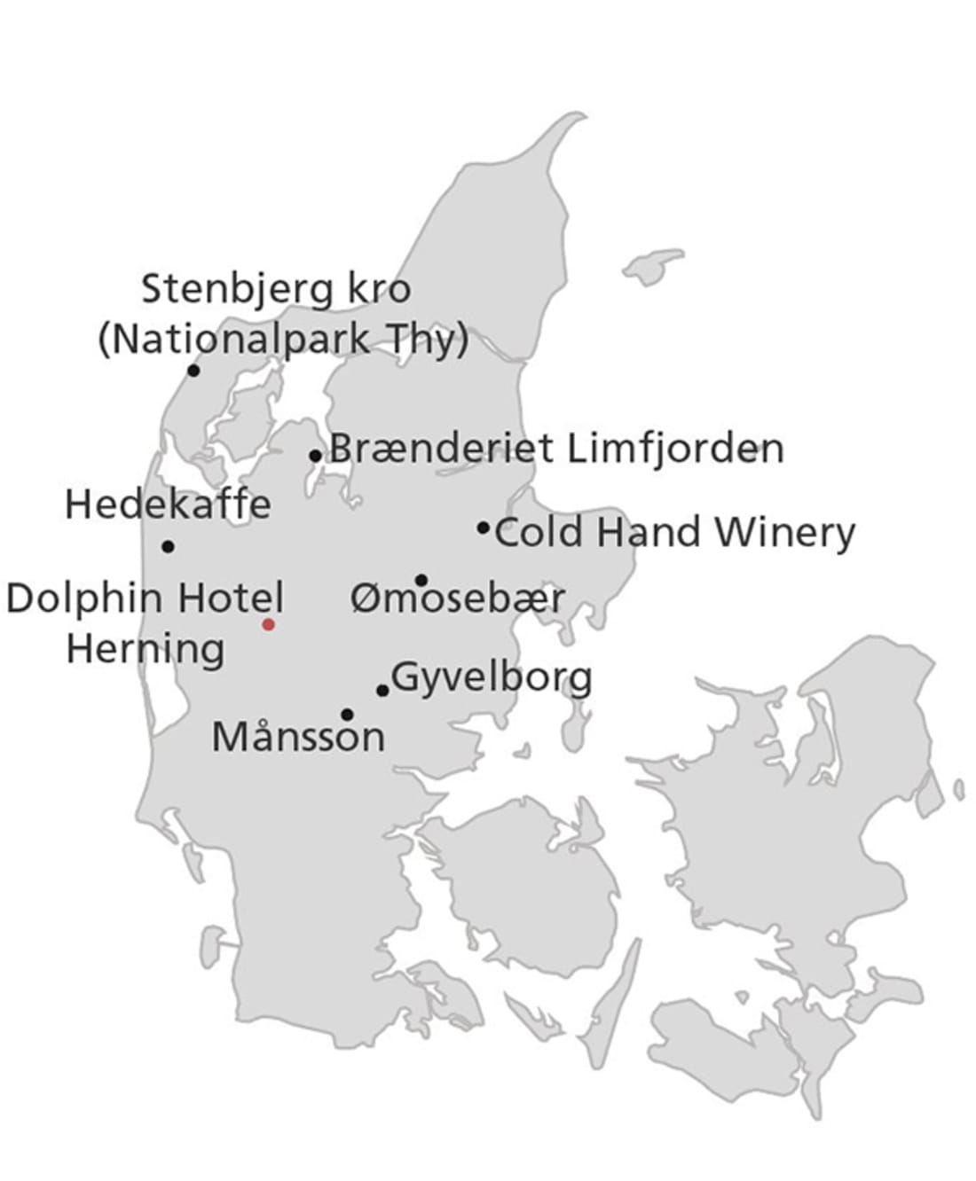 Smagen af Danmark - kort