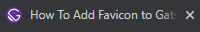 With Gatsby favicon