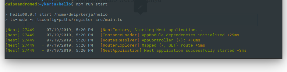 NestJS Hello World