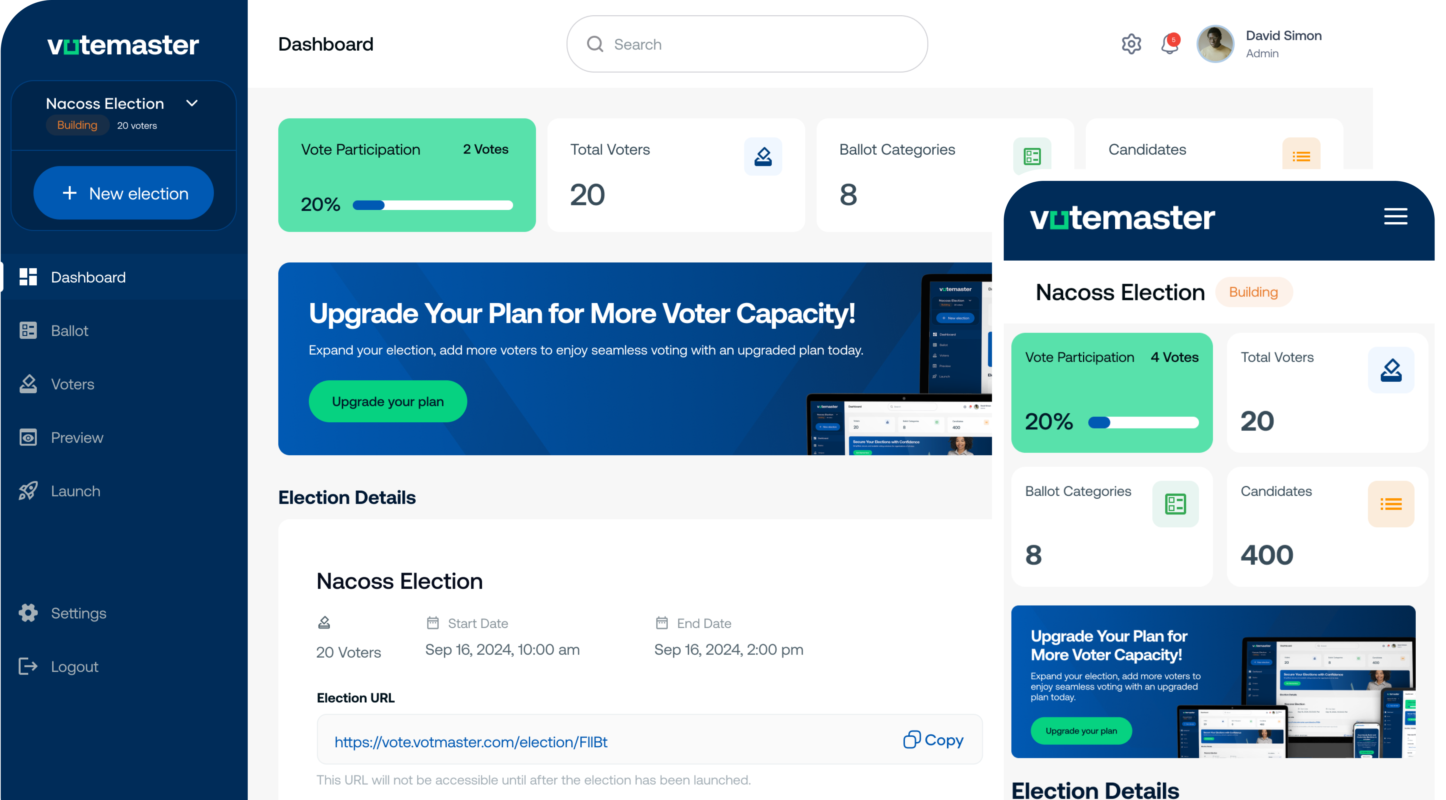 Votemaster | Seamlessly Build and Customize Elections in minutes