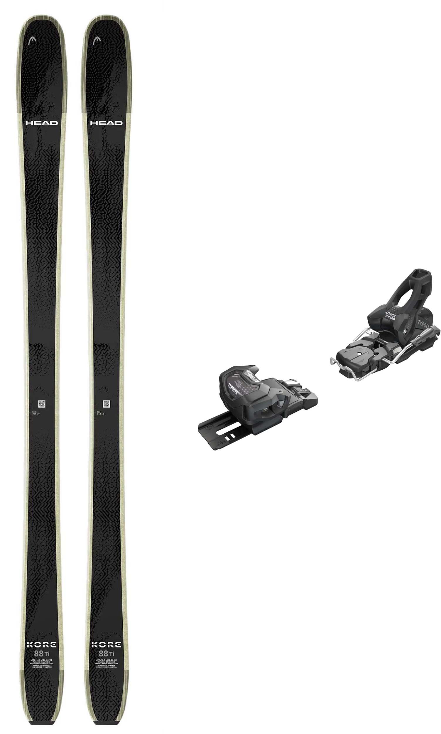 Head KORE 88 Ti med Tyrolia Attack Hybrid 11 MN/PT Unisex