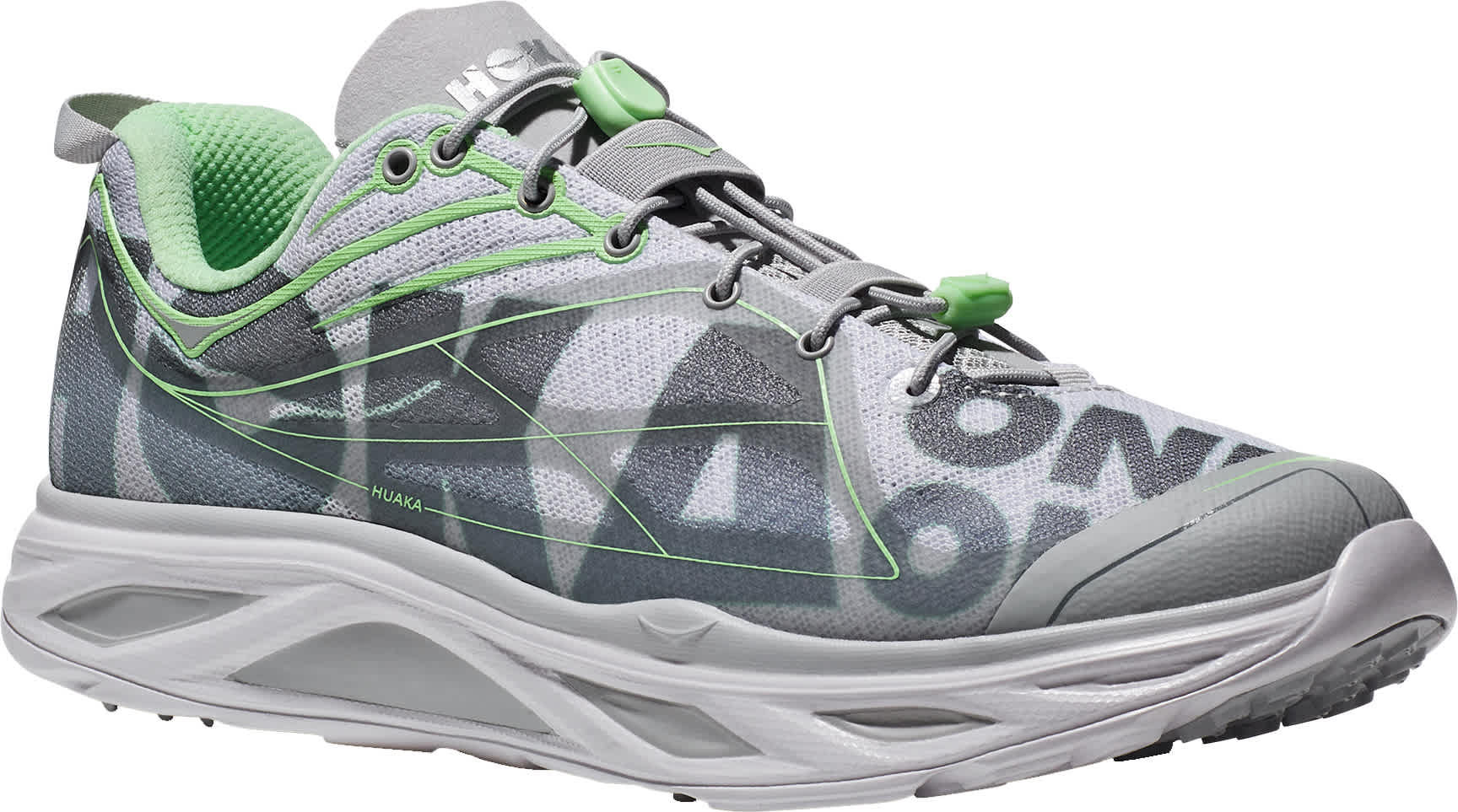 NWT Hoka Huaka Origins Unisex Shoes Running Sneakers Grey Green Quick Lace Hoka Men main image 2