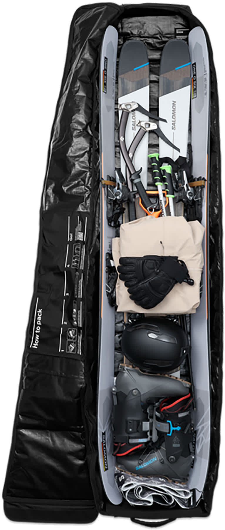 Db スノー ローラー プロ 70L  Roller Pro 70L Snow Roller Black Out | Lightest Wheeled Ski Bag for Alpine