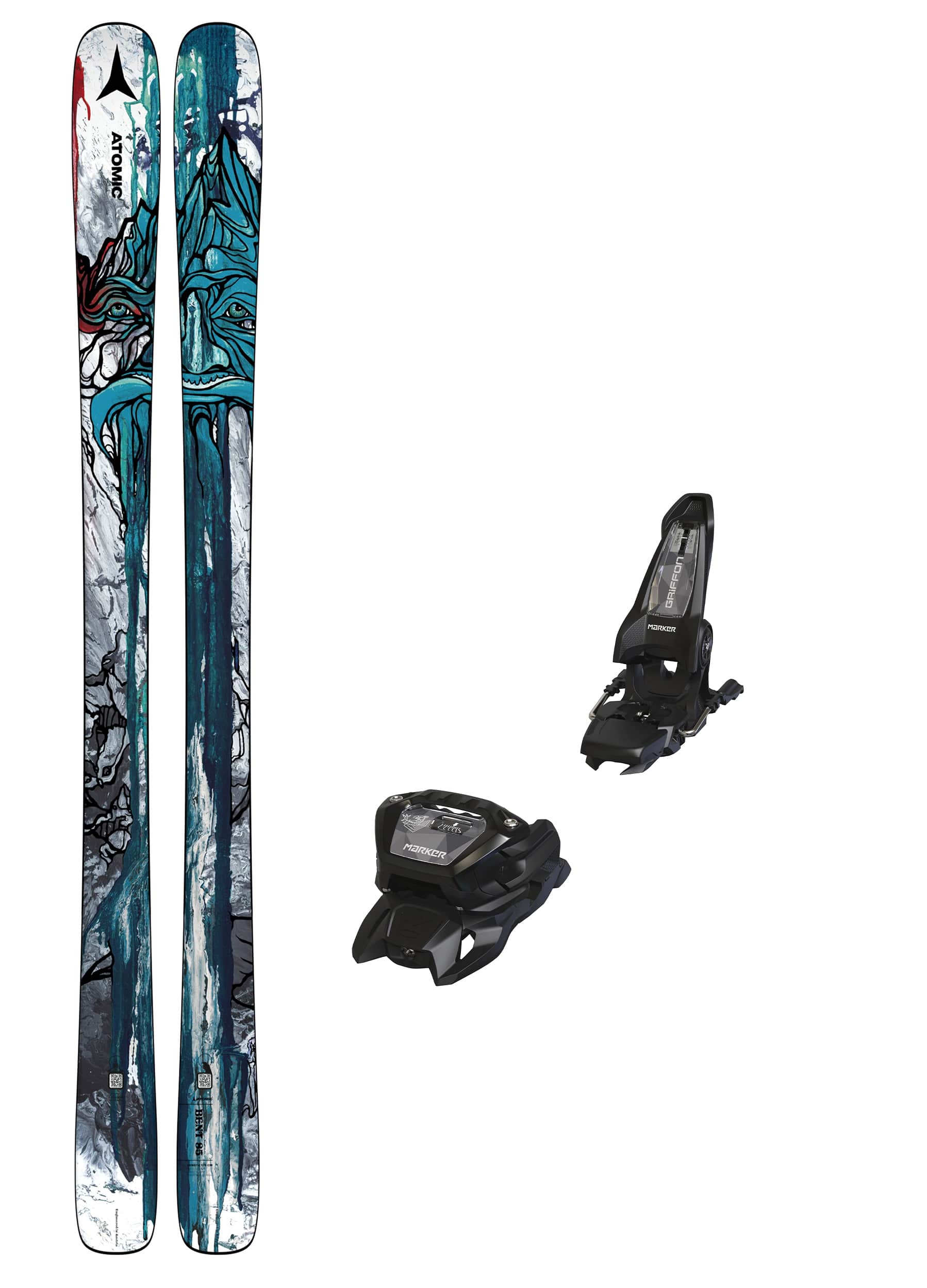 atomic bent 85 164cm ＋marker griffon13 Atomic Bent 85 med Marker Griffon 13 Unisex