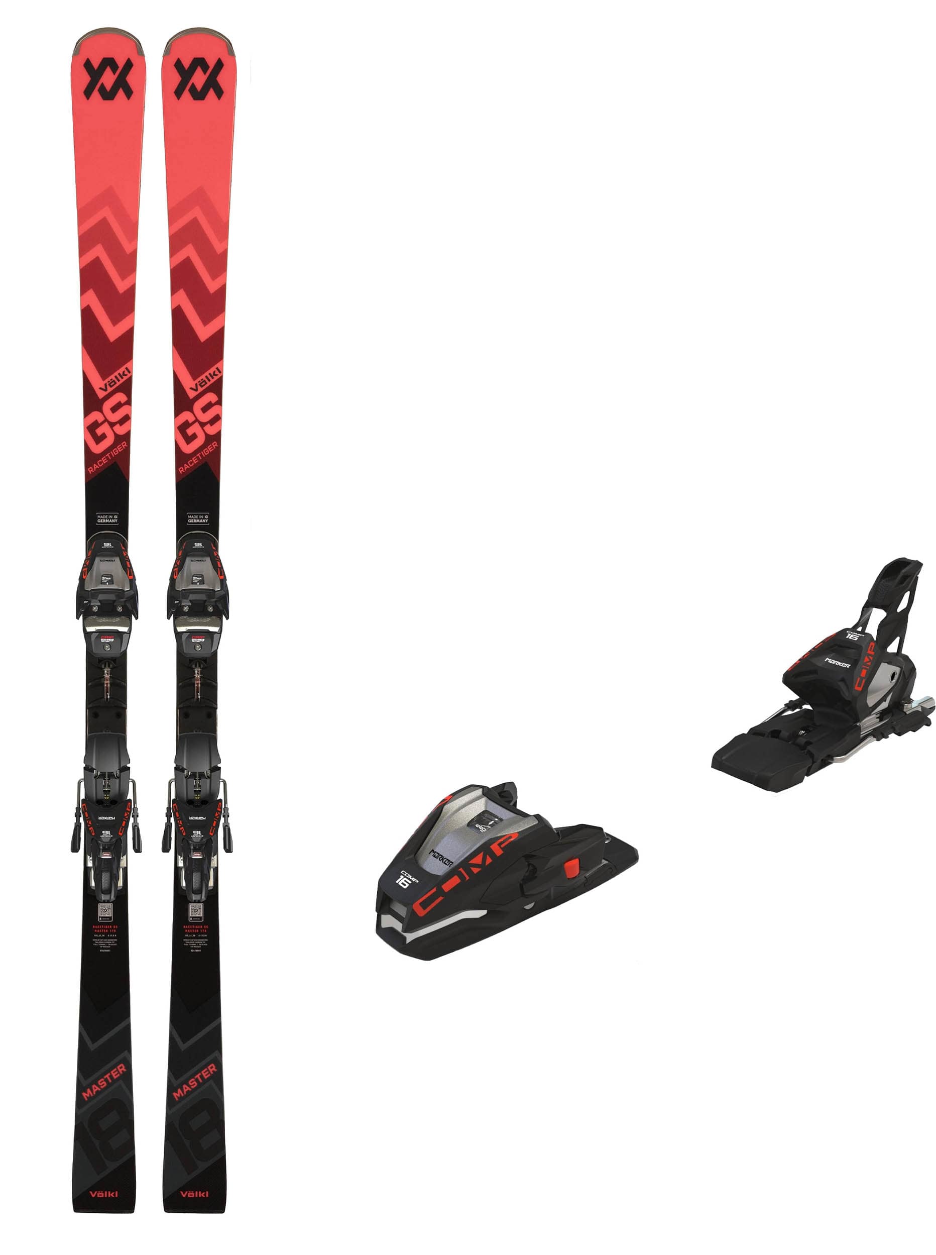 Volkl RACETIGER GS WC MASTERS 183㎝ Volkl Racetiger GS Master Skis w Comp 16 GW Bindings 2026
