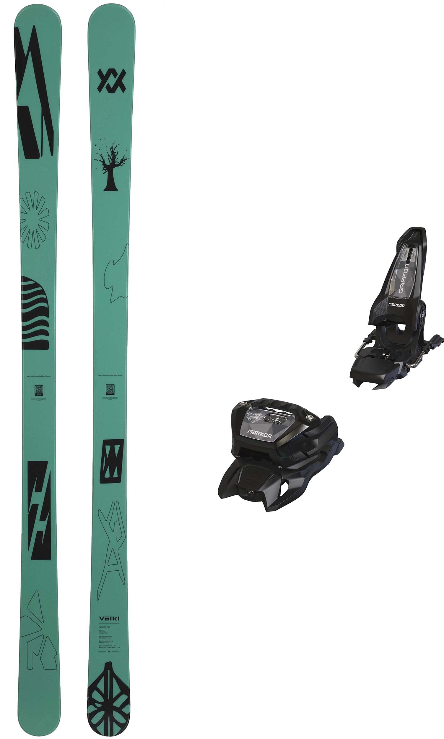 Völkl Revolt 86 med Marker Griffon 13 Unisex
