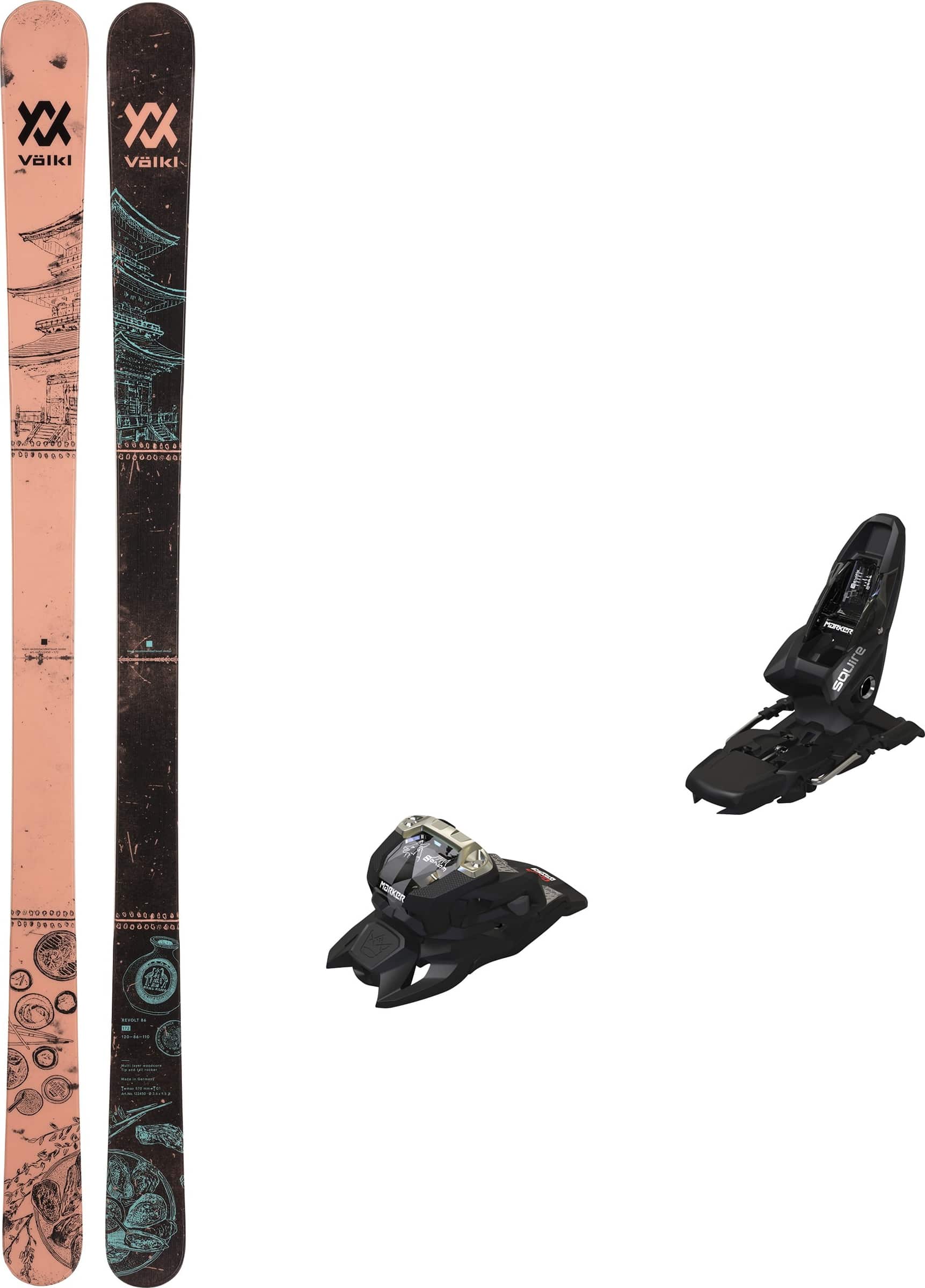 Völkl Revolt 86 Temple med Marker Squire 11 Unisex