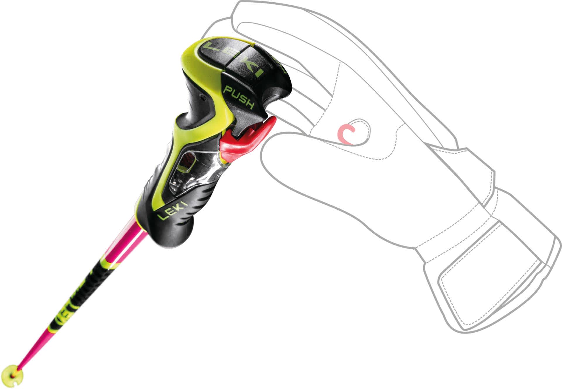 LEKI 2019-20 VENOM SL パンチガード付 カーボン 110cm Leki Venom SL 3D Unisex