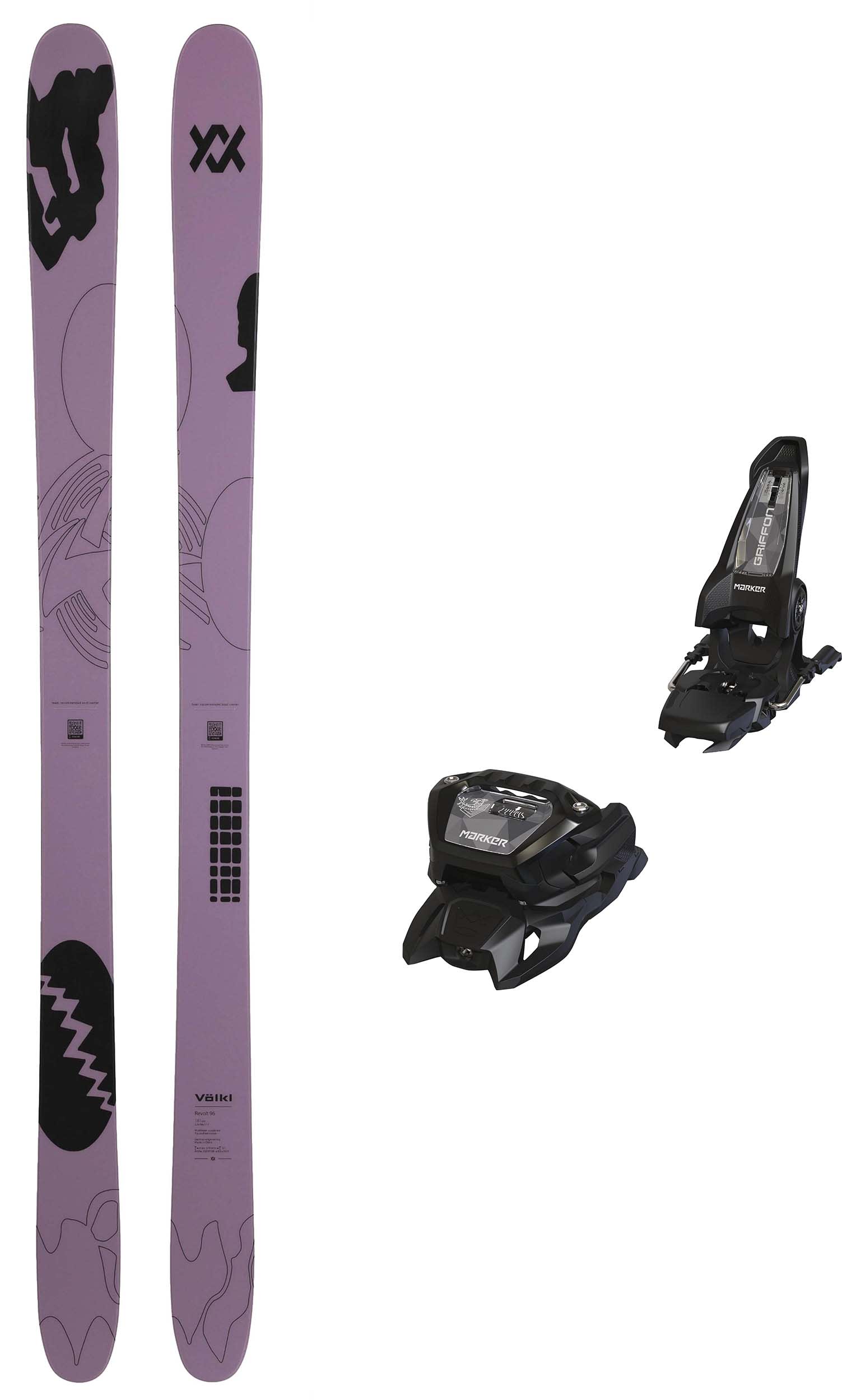 Völkl Revolt 96 med Marker Griffon 13 Unisex