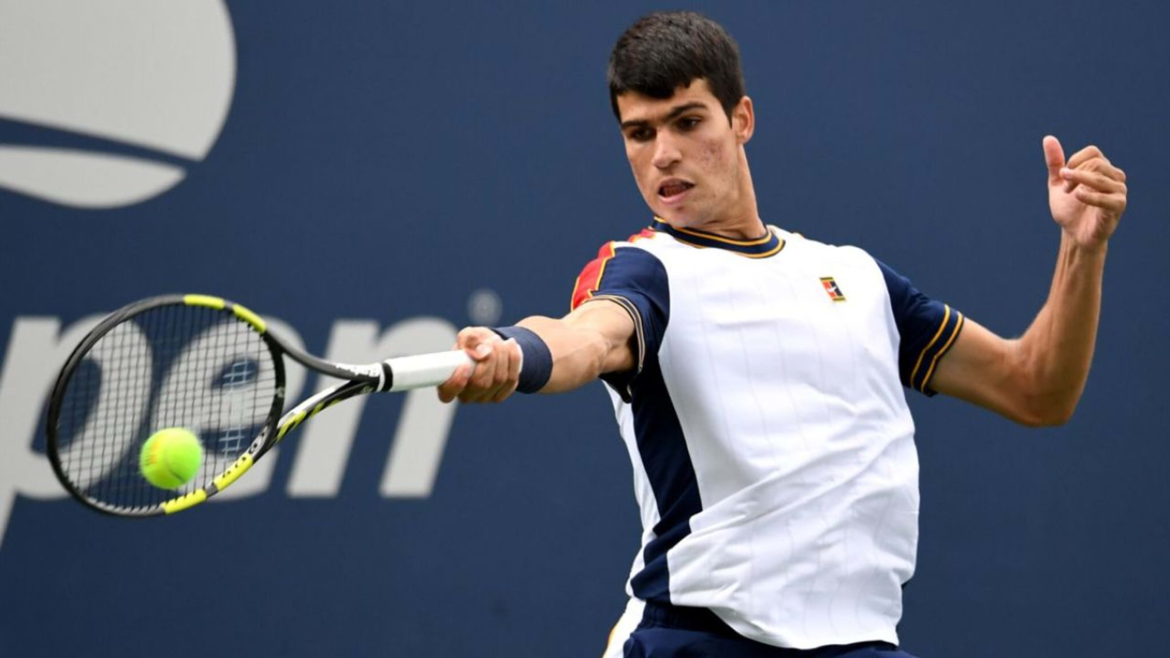 Carlos Alcaraz durant un match à l'US Open