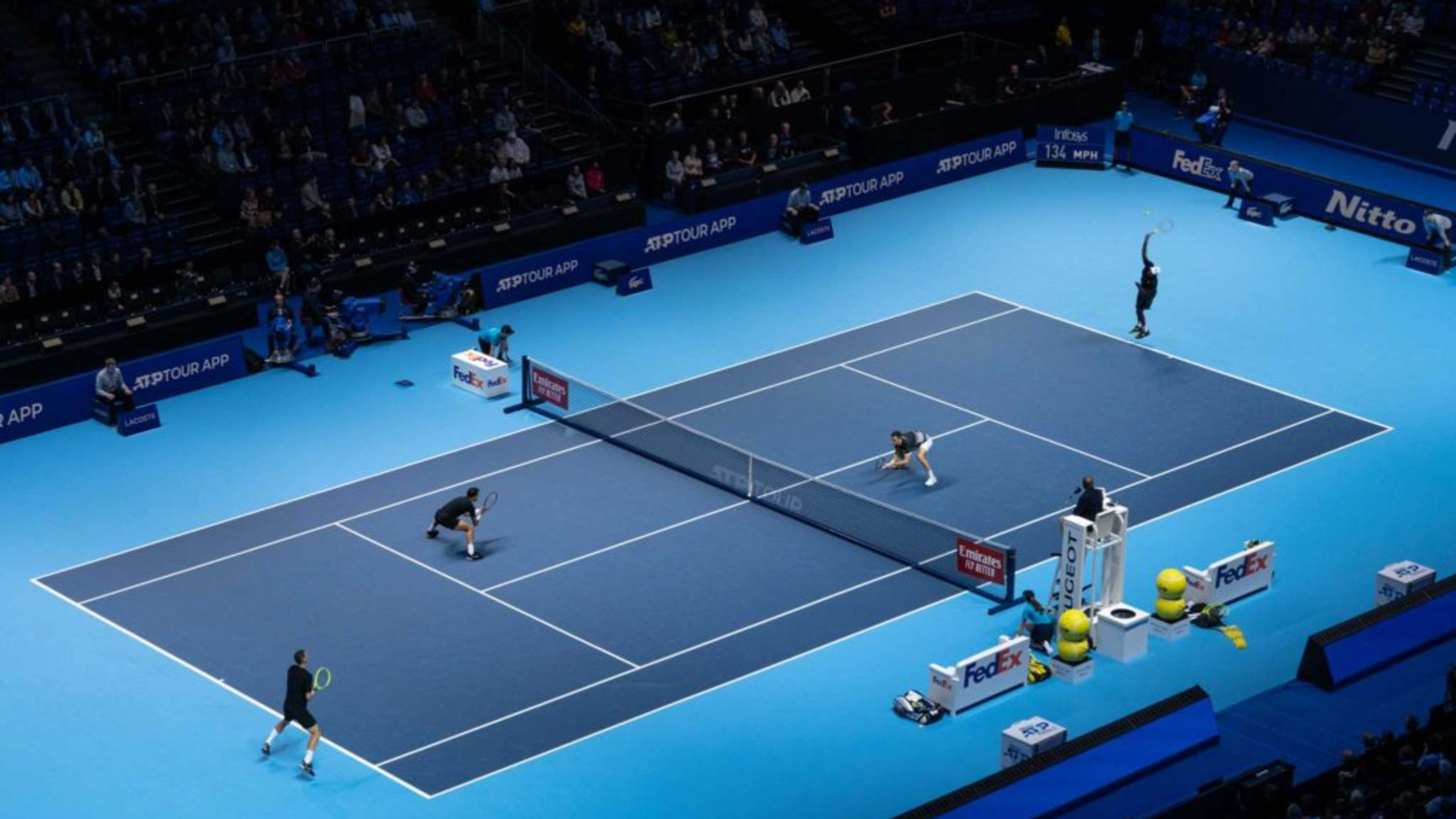 Match de double tennis