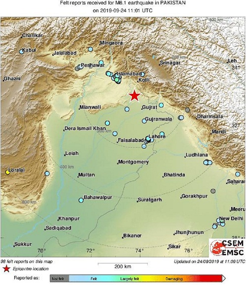 Earthquake of magnitude 4 hits Delhi, NCR, Rawal Pindi & Lahore.