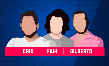 Paredão BBB com Caio, Fiuk e  Gil