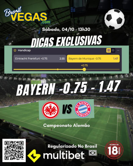 Dica de Aposta Frankfurt x Bayern Munique – Palpite Bundesliga 04/10