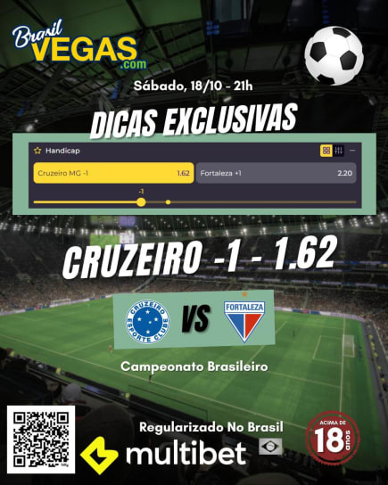 Dica de Aposta Cruzeiro x Fortaleza – Palpite Campeonato Brasileiro 18/10