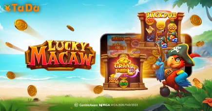 Lucky Macaw, a Arara Sortuda, leva a tripulação pirata a um formato compacto com respins e jackpots fixos