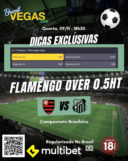 Dica de Aposta Flamengo x Santos – Palpite Campeonato Brasileiro 09/11