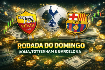 Rodada do Domingo: 3 Mercados Interessantes com Roma, Tottenham x Arsenal e Barcelona