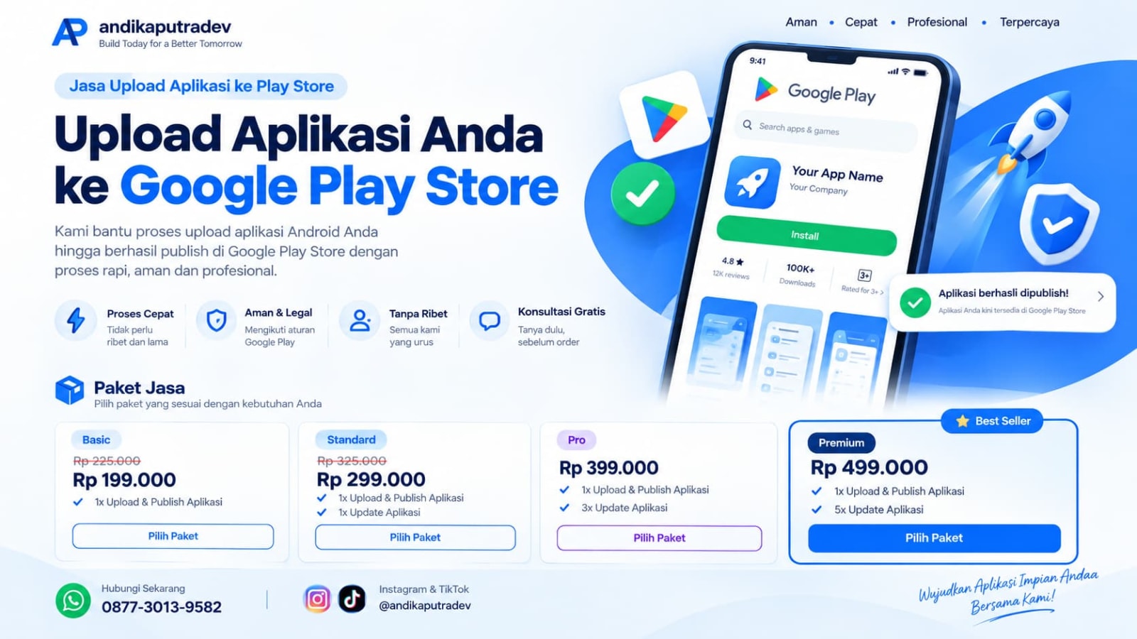 Jasa Upload Aplikasi ke Play Store: Cepat, Rapi, Tanpa Closed Testing 14 Hari cover