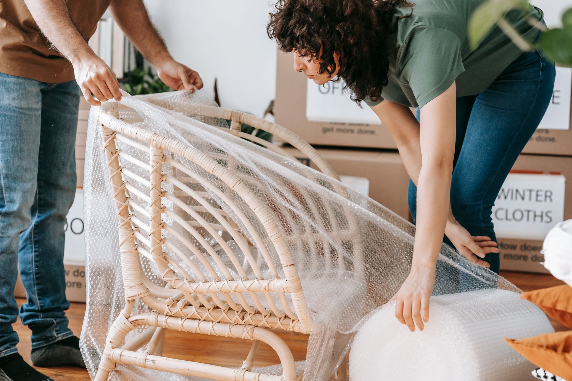 What should you do with old furniture before relocating?