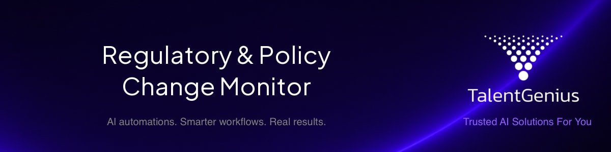 Regulatory & Policy Change Monitor banner