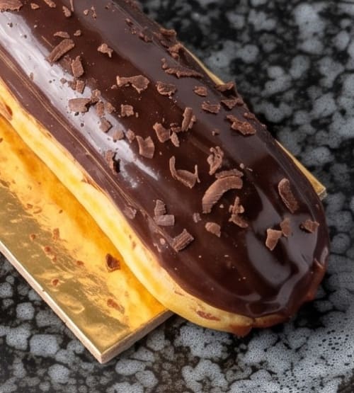 Chocolate eclair at Apri