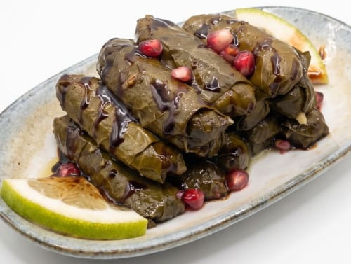 Cold vine leaves at Apri