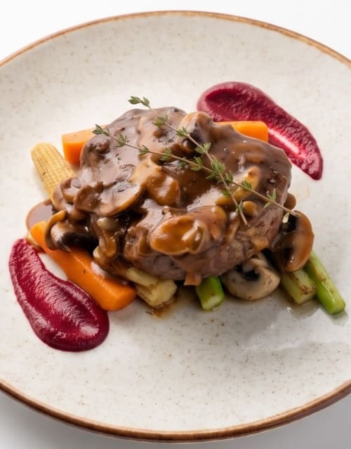 Filet mushroom sauce at Apri