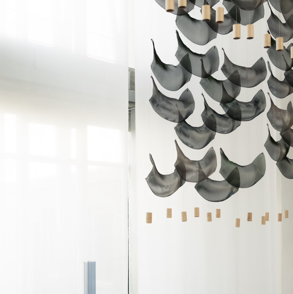 Vue de l'oeuvre slightly there de Nile Koetting et de Fog Screen, Studio MTX x Design Tochi (c) le19M Photo Mickael LLORCA