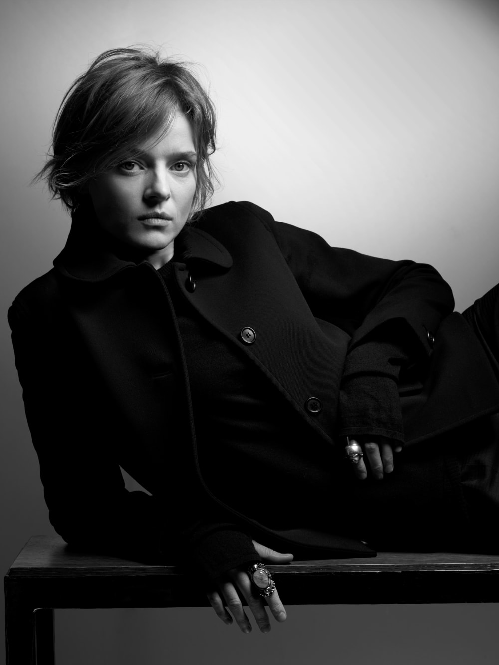 Priscilla Royer Portrait by Karl Lagerfeld Maison Michel p3fmrz(1)