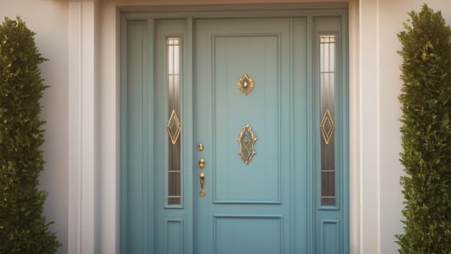 A welcoming sign hanging on a modern apartment door, inviting new renters inside.