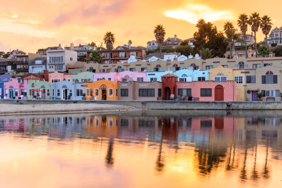 Capitola Village Sunset Vibrancy. Capitola, Santa Cruz County, California