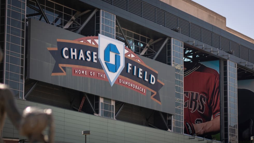 MLB Arizona Diamondbacks' Chase Field with statues