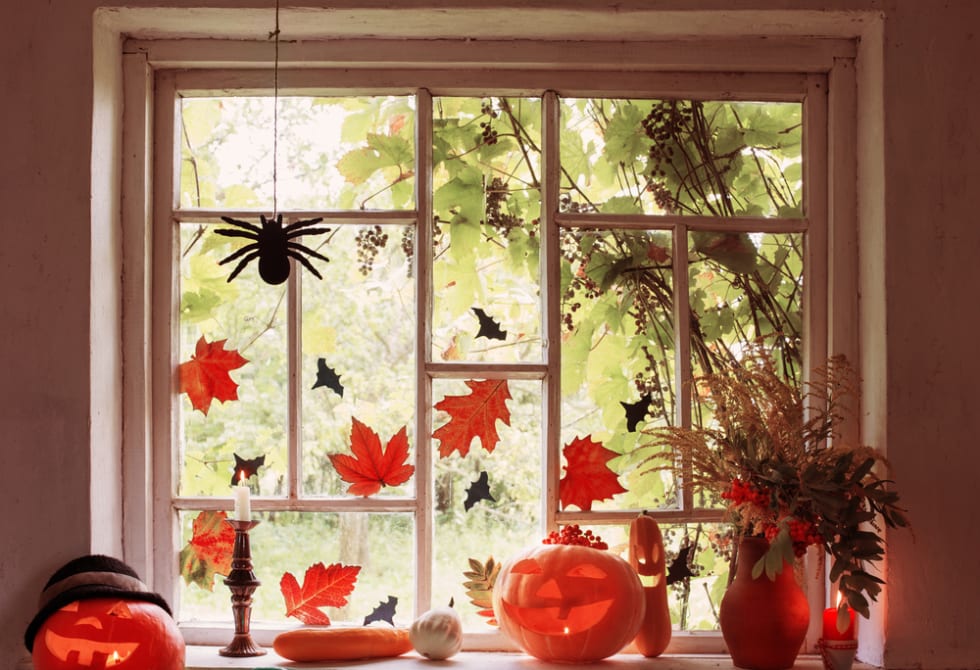 halloween window decor