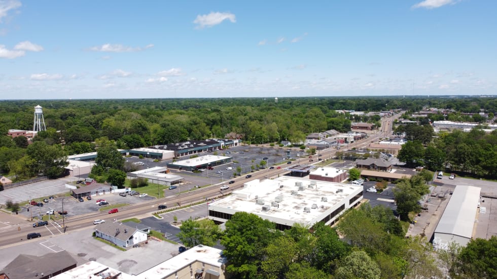 Aerial View from Downtown Bartlett Tennessee - best places to live in tennessee