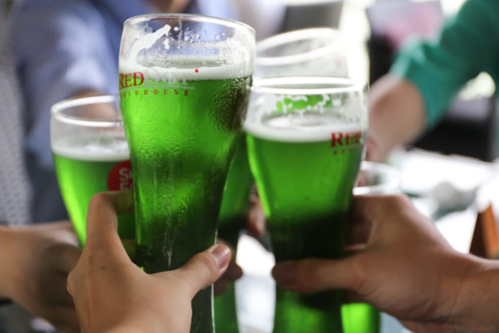 Green beer for Saint Patrick's Day