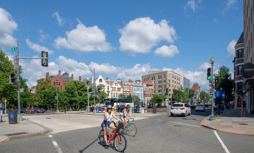 Bike riders in Dupont Circle