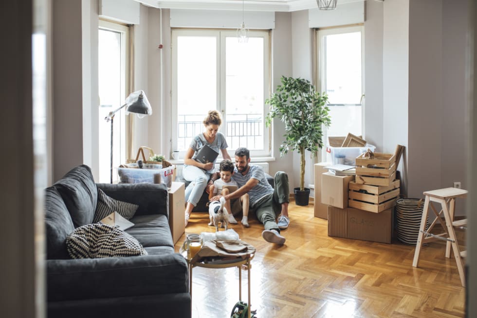 family in apartment