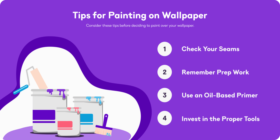 Tips for Painting on Wallpaper (1)