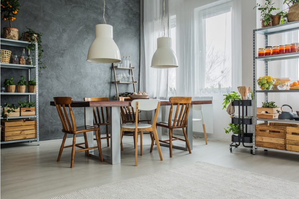 Industrial Kitchen Accent Wall