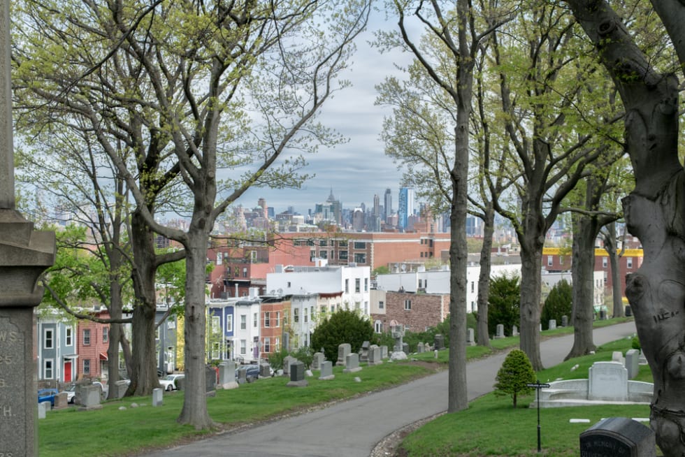 View from Green-Wood cemetery