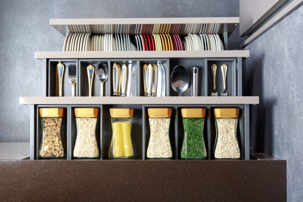 Kitchen drawer organization