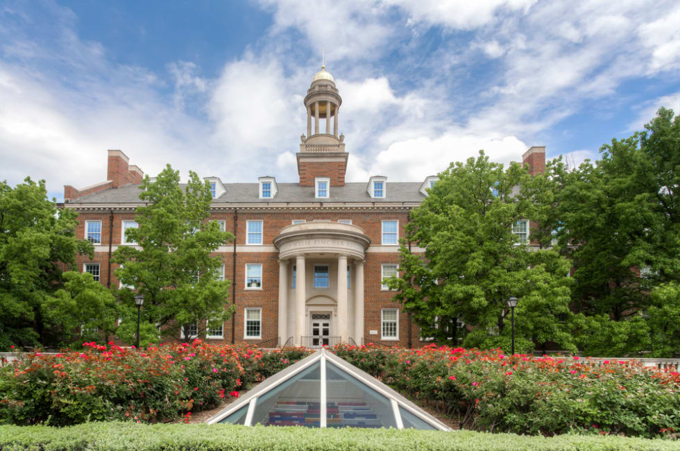 Joseph Wylie Fincher Building at Southern Methodist University. SMU is a private research university in Dallas